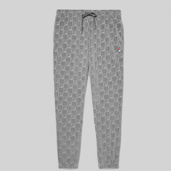 Men’s Fila Grey All Over Velour Casual Outfit Set Tracksuits NWT - Picture 3 of 3